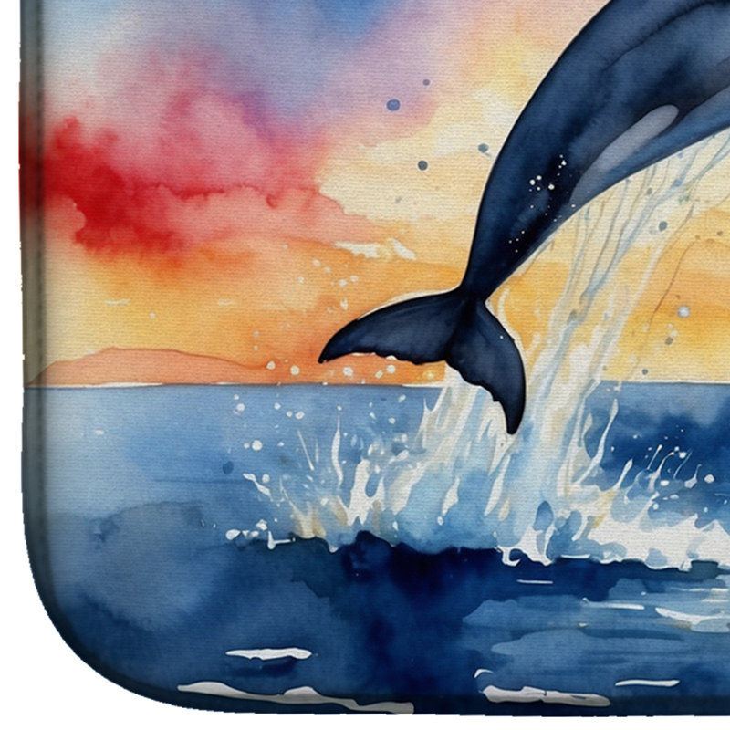 Tapis de séchage Dolphin Leaping at Sunrise