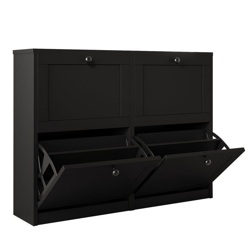 Armoire de rangement pour chaussures 16 paires Josy, Noir