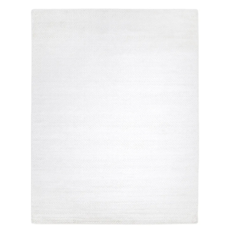Chevelle Chevron Area Rug in Alabaster, Rectangle 5' x 8'