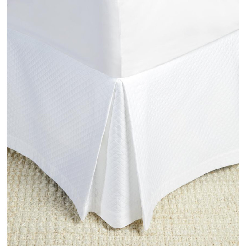 Bari Pleated Bed Skirt, California King, White