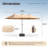 14.5 Ft X 8.3 Ft Rectangular Led Light Market Umbrella With Remote & App-Controlled Color-Changing Lights And Base-1508558528