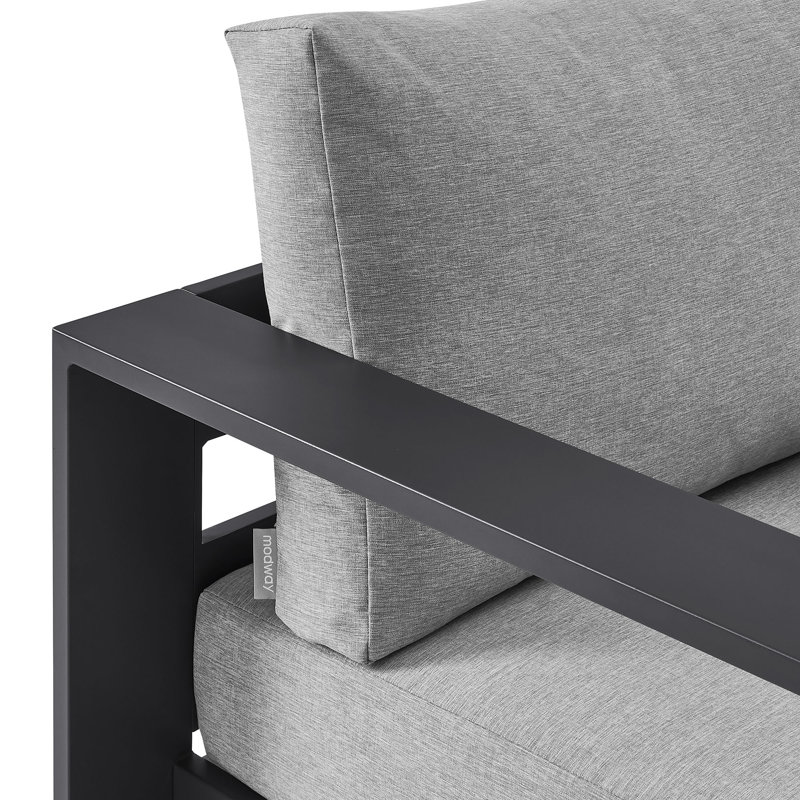 Fauteuil pivotant en aluminium thermolaqué Tahoe, Gris