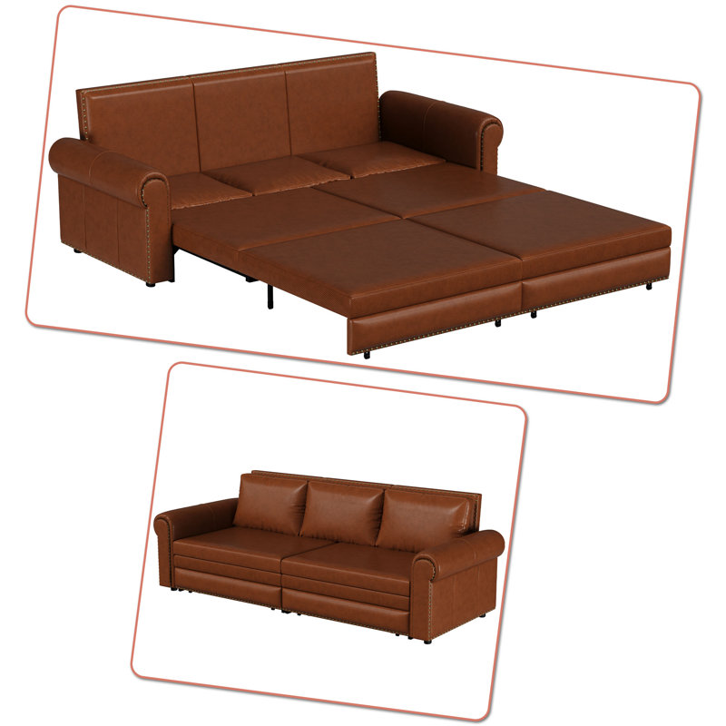 Canapé-lit convertible Classic Elegant, Marron clair