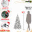 1445 sapins de Noël enneigé 8 pi, 600 lumières DEL blanc chaud, branches enneigées, système de charnières facile à installer, support en métal pour décorations festives illuminées, installation Spirit