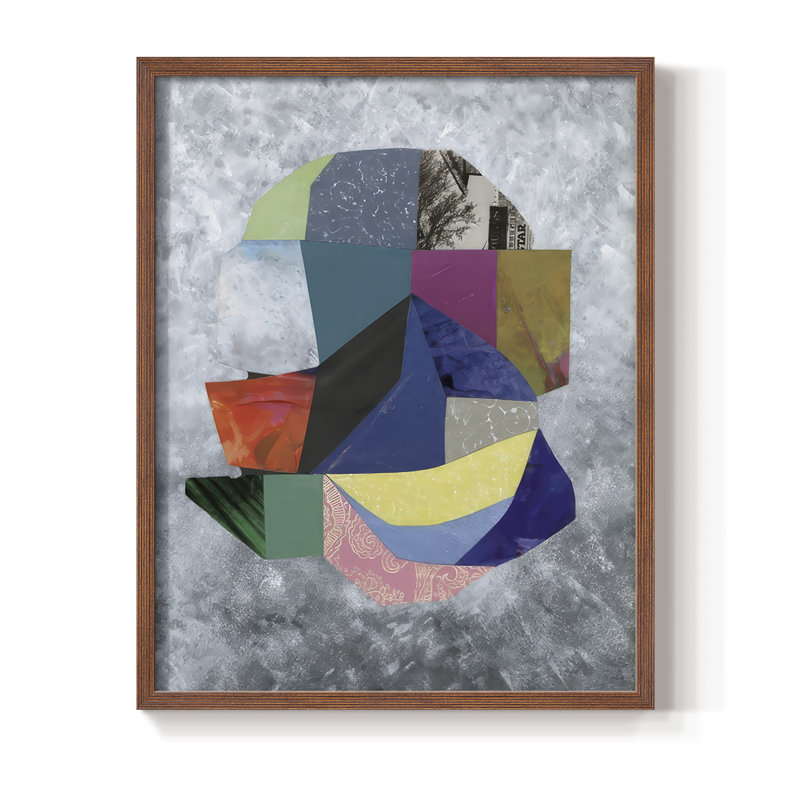 «Beyond the Mirage II», reproduction encadrée - bois massif, H 11 po x l 9 po, Noyer