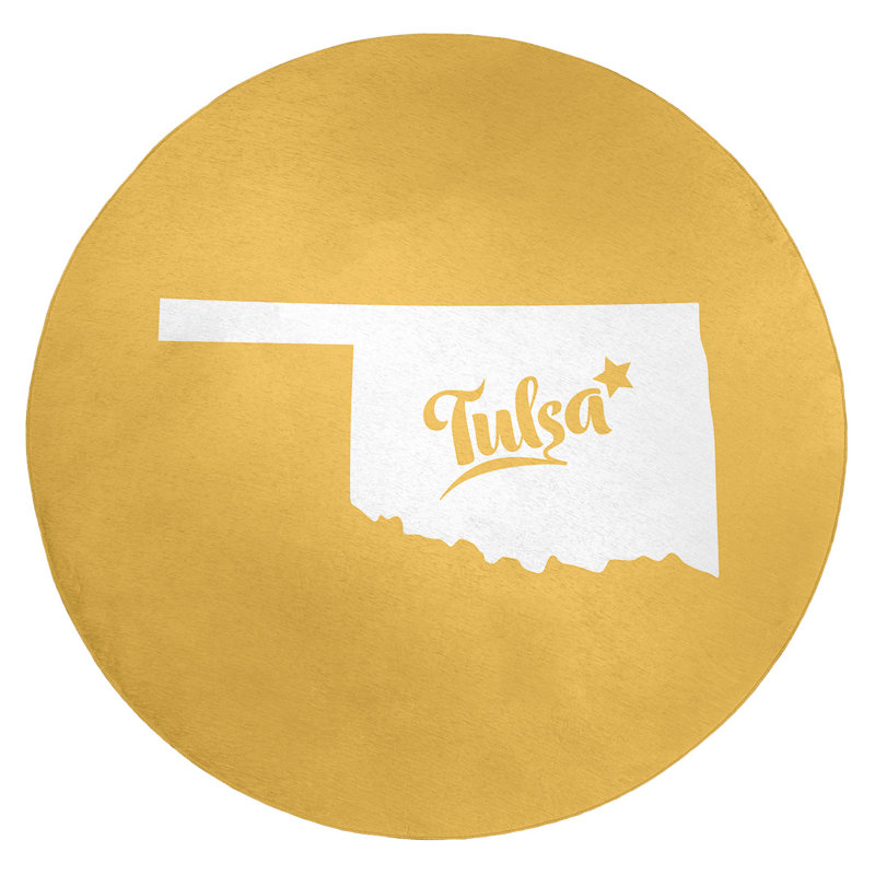 Tapis en poly-chenille oklahoma tulsa, Rond 5 pi