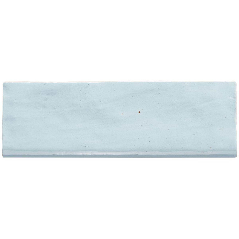 Portmore 3X8 Glossy Ceramic Bullnose, Sky
