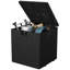 Coffre de rangement extérieur en résine 80 gallons, imperméable et résistant aux intempéries avec couvercle verrouillable, grande capacité de 800 lb pour l'organisation de patio, jardin et cour, noir