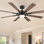 Ventilateur de plafond 60 po à 8 pales avec moulin à vent de ferme moderne avec 60 lumières DEL et télécommande