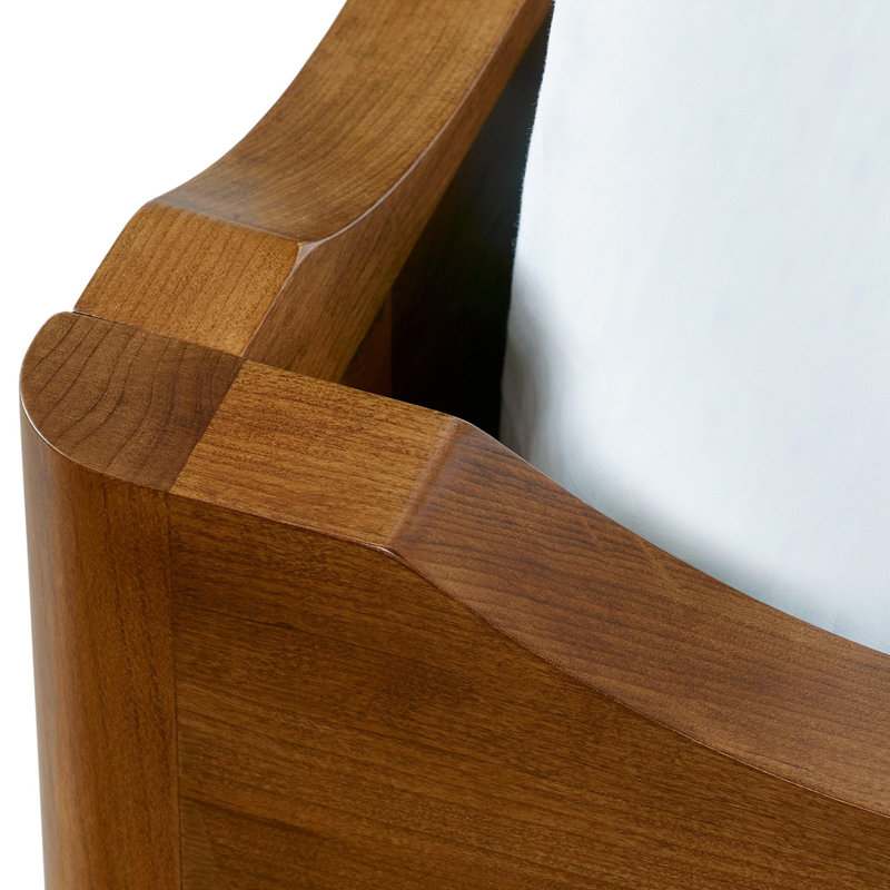 Martine Solid Wood Wingback Bed, Queen