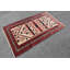 Tapis turc Oushak fait à la main en laine rouge avec motif floral rétro pour décoration rouge / beige