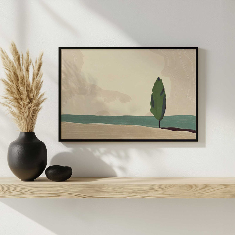 «Quiet Country» par Little Dean, reproduction d'art, Tanné, H 30 po x l 40 po