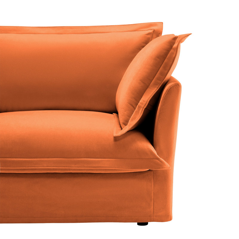 Canapé sans accoudoirs - orange, Chenille orange