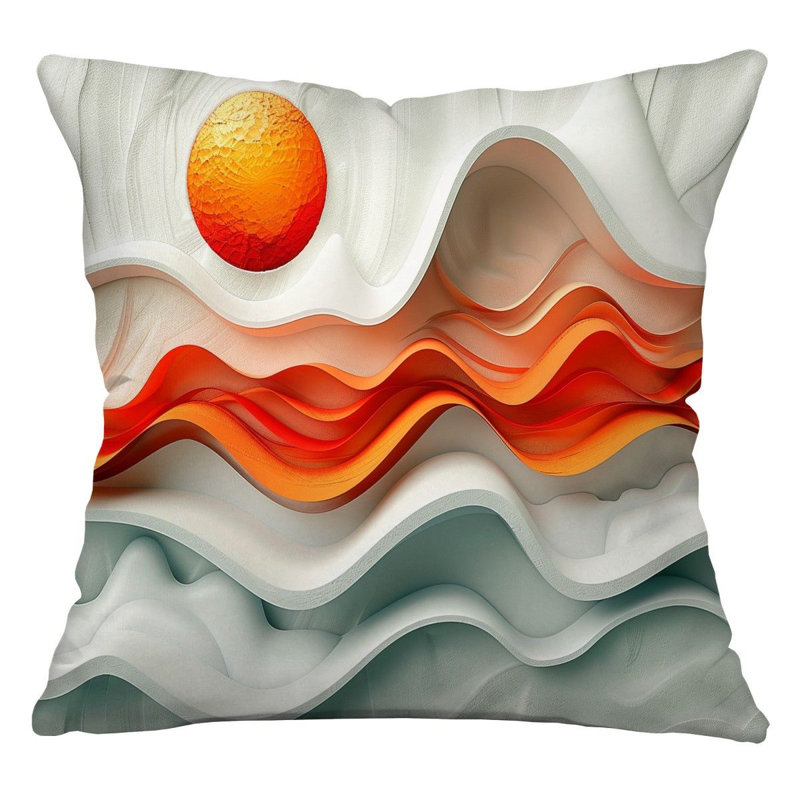 Reversible Throw Pillow, 18"H x 18"W
