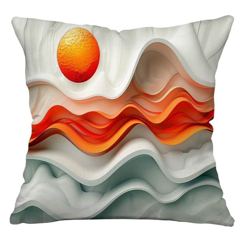 Reversible Throw Pillow, 16"H x 16"W