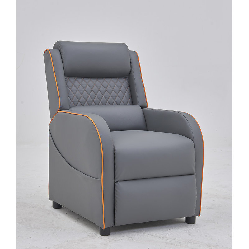 Camberly 65cm Wide Standard Recliner, Grey/Orange