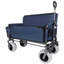 Chariot pliant 3-en-1 avec siège de banc - Protection brevetée, capacité de 500 lb, pneus de plage de 9 po x 4 po pour le camping et la plage