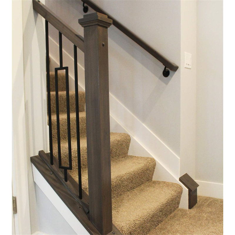 Satin Black Powder Coated Wrought Iron Stair Balusters
