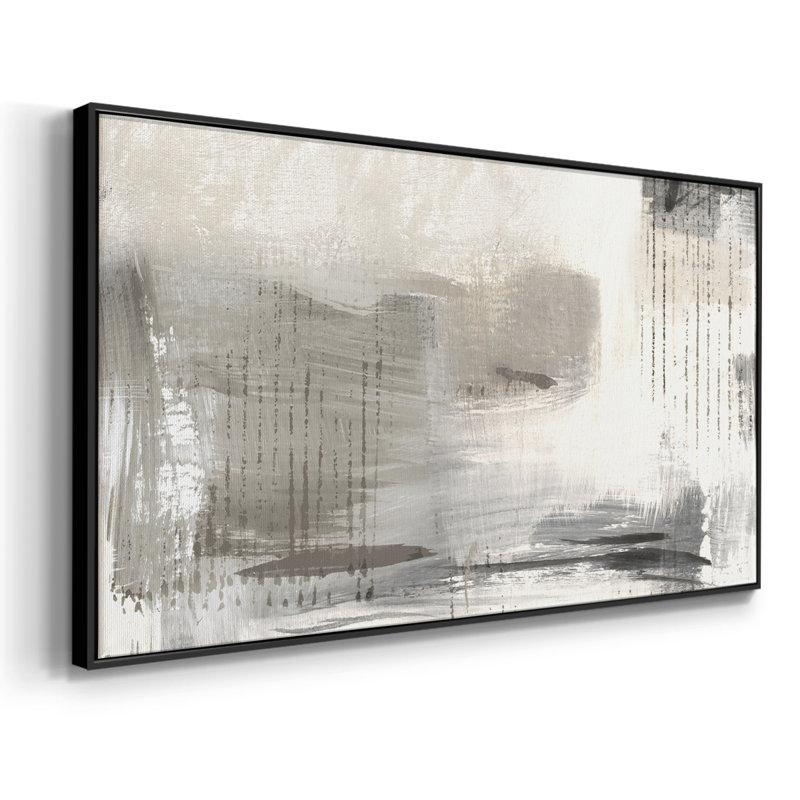 «Subtle Shadow Evening», toile tendue avec châssis encadré, prête à être accrochée, H 21 po x l 41 po, Noir