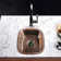 Pure Copper Hand Hammered Atlas Dual Mount Single Bowl Bar Prep Sink 15"