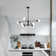 Cobina 8 - Light Dimmable Sputnik Modern Linear Chandelier