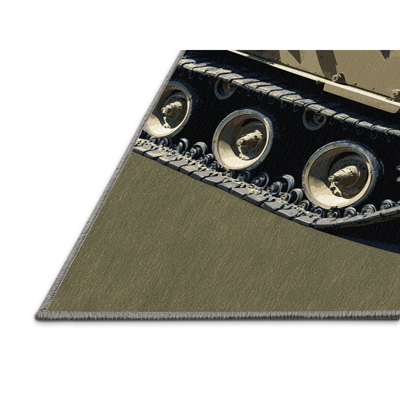 Tapis de transport brun lavable à la machine, Rectangulaire 7 pi x 10 pi