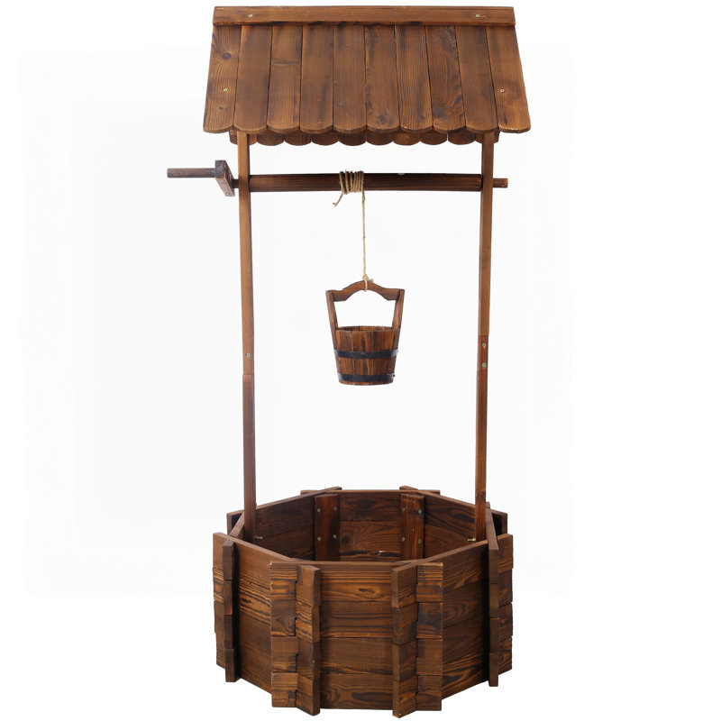 Pot à fleurs rustique en bois