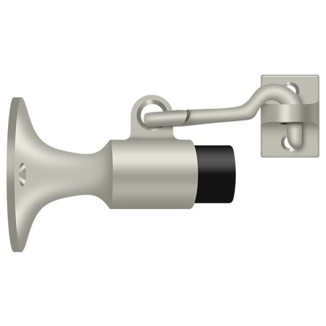 Deltana SAHW325U15 Wall Mount Bumper with Holder; Satin Nickel Finish, Brushed Nickel
