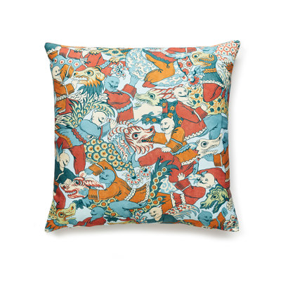 Chinois Chic Linen Square Pillow Cover & Insert