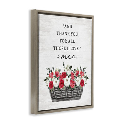 Thank You For Those I Love Prayer Floating Frame, design by Lettered and Lined