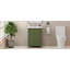 Petit meuble-lavabo de style vintage 24 po avec lavabo en céramique, 2 portes à fermeture douce, tablette réglable