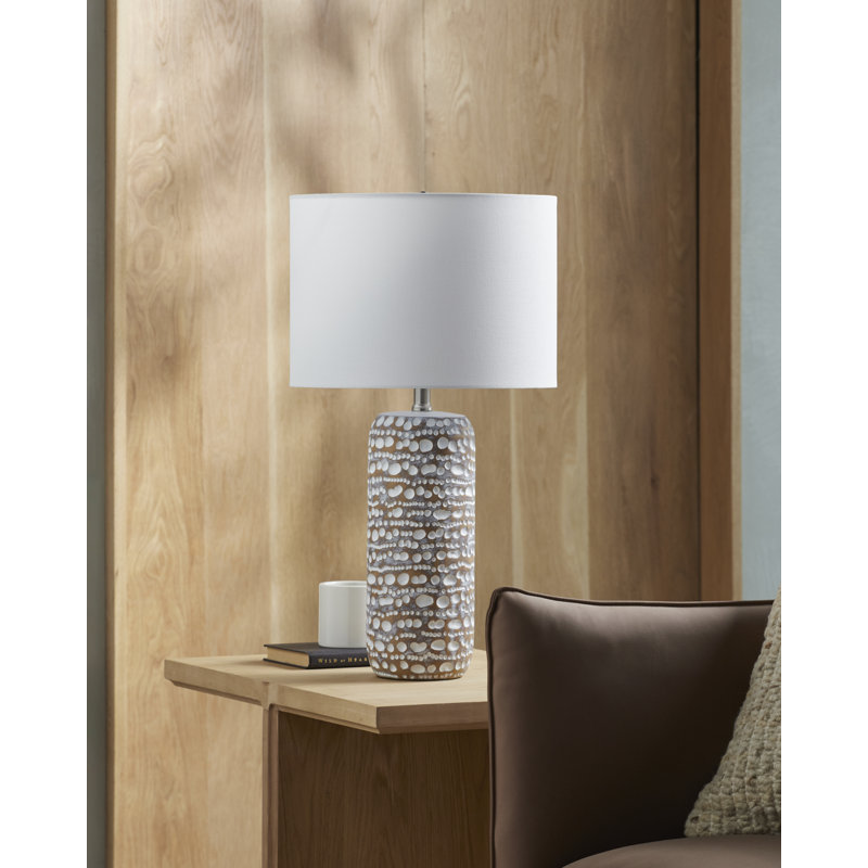Lampe de table d'appoint en résine Kerris