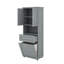Armoire de salle de bain haute avec portes de panier à linge intégrées et compartiment de rangement ouvert supérieur-1886072167