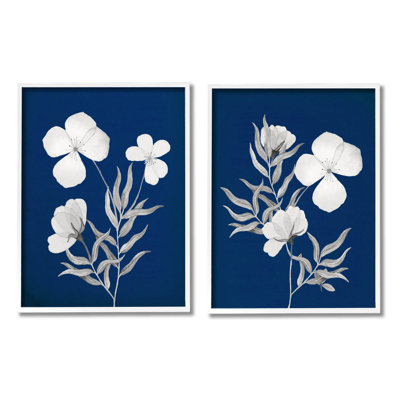 " Bold White Anemone Springs " by Kourtni Gunn 2 - Pieces