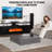 70 Inch Fireplace TV Stand with 36 Inch Electric Fireplace, 12 Colors LED Lights, 750W/1500W for Max 80 Inch TV, 2 Tier Storage 2 Door Cabinet