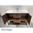 47.24'' Single Bathroom Vanities with White Stone Top, Brown Solid Wood, Fully Assembled