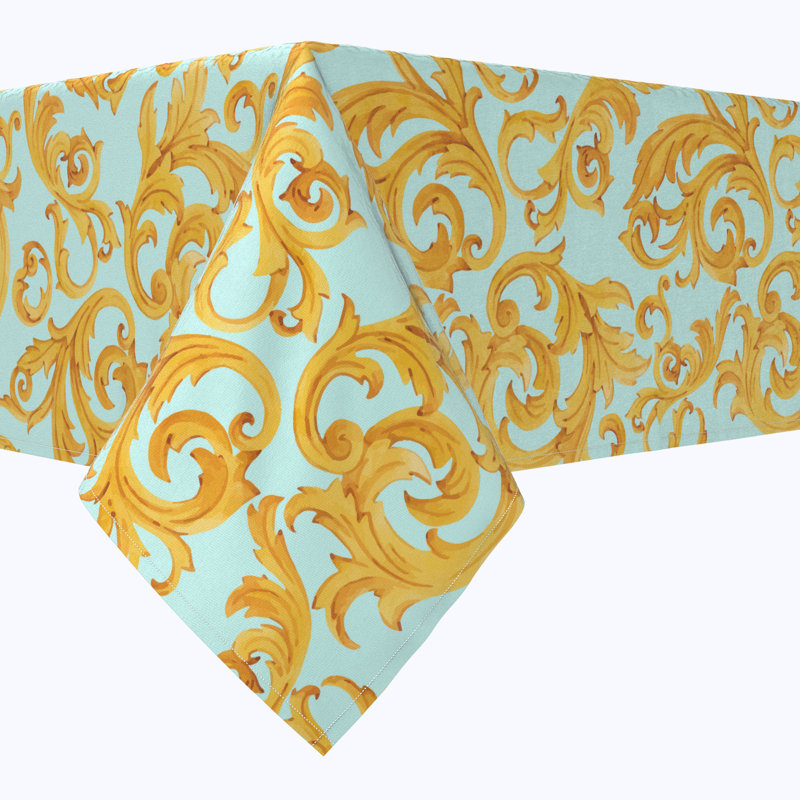 Rectangular Tablecloth, 100% Cotton, Floral 156, 120" x 52"