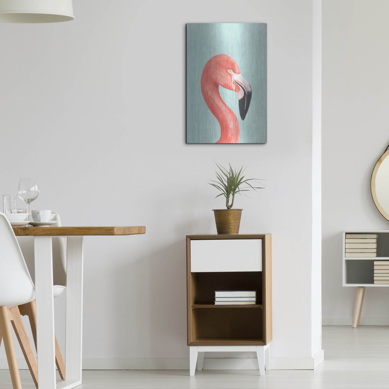  «Exotic Bird On Blue 4» par Annie Warren, art mural en métal, 16 po x 24 po
