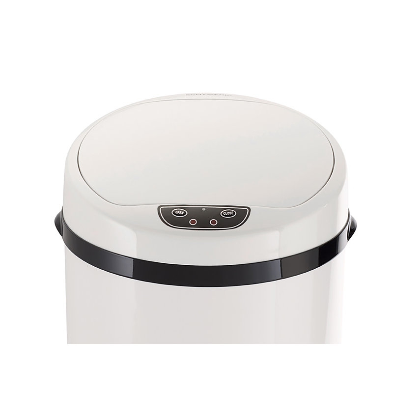 Stainless Steel 30 Litre Motion Sensor Trash Can, Inox White