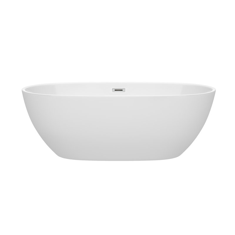 Juno 67'' White Acrylic Freestanding Soaking Bathtub