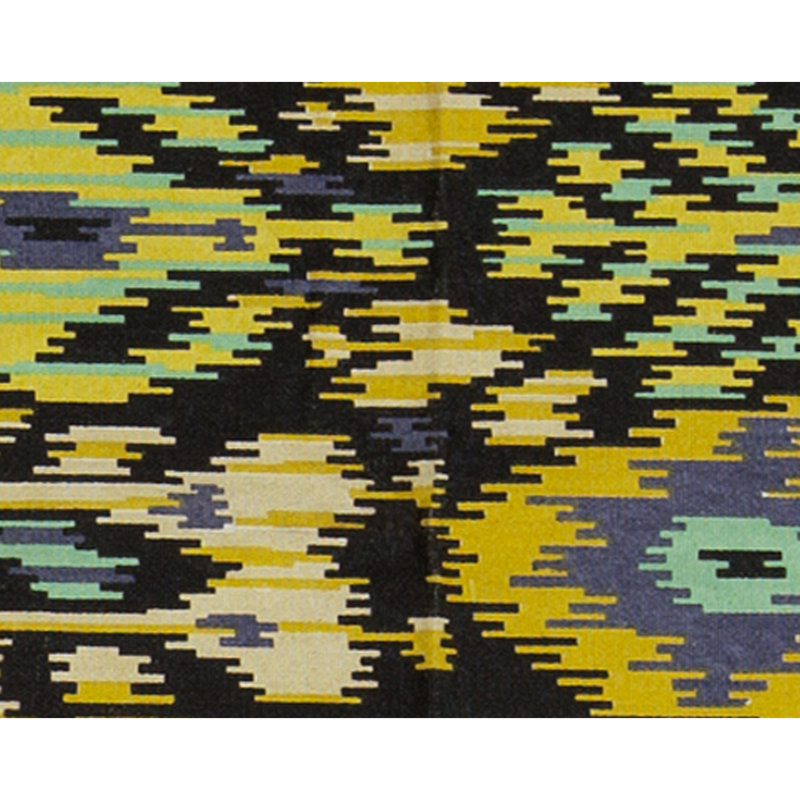 Flatweave Wool Ikat Area Rug in Multi