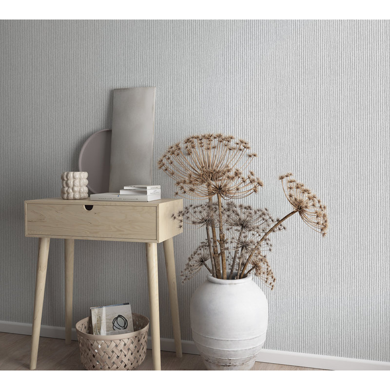 Rouleau de papier peint Flora Collection, Argent argent