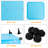 12-cube Kids Closet Wardrobe With 2 Hanging Rods Diy Animal Pattern Modular Plastic Storage Organizer Blue