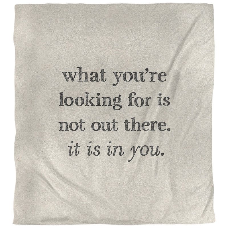 Housse de couette réversible simple Quotes, Housse de couette pour grand lit, Blanc / Noir
