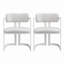 Ensemble de 2 chaises de salle à manger rembourrées en tissu avec structure en métal, capacité de poids de 265 lb-121093719