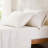 Pleat Cotton Sheets Cream 4 Piece Set Queen-116543528-116543527