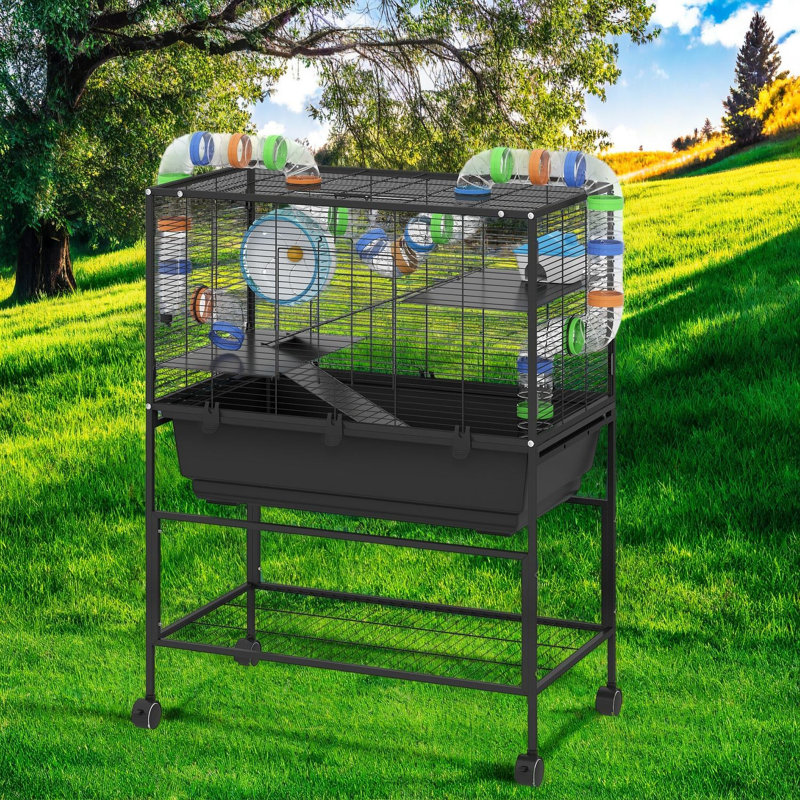 Grande cage à hamster en plastique à 3 niveaux, cages et petits animaux modernes