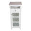 Armoire de rangement de plancher autoportante avec tiroir Jaeden, porte en verre texturé et tablette réglable