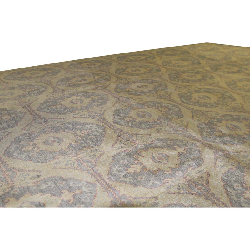 Silk Oriental Area Rug in Gold