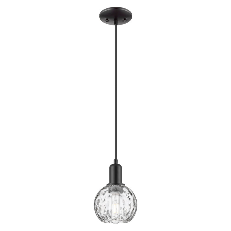 Arcadia - Sevier - 1 Light Cord Hung Mini Pendant, Matte Black, 5" H x 6" W x 6" D